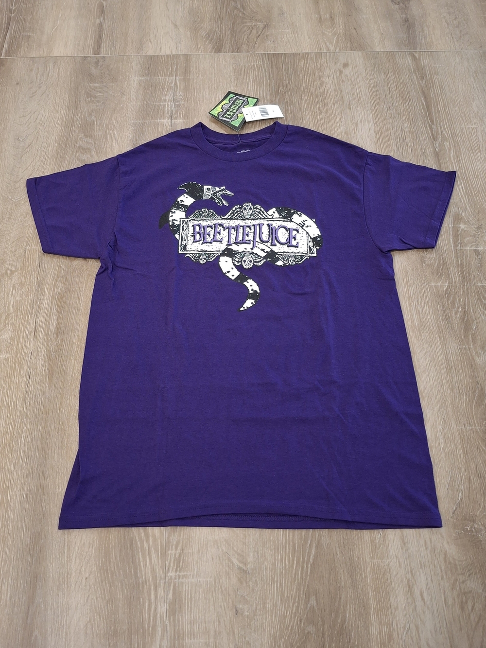 Beetlejuice "Ghost with the Most" Graphic T-Shirt M Purple *500*